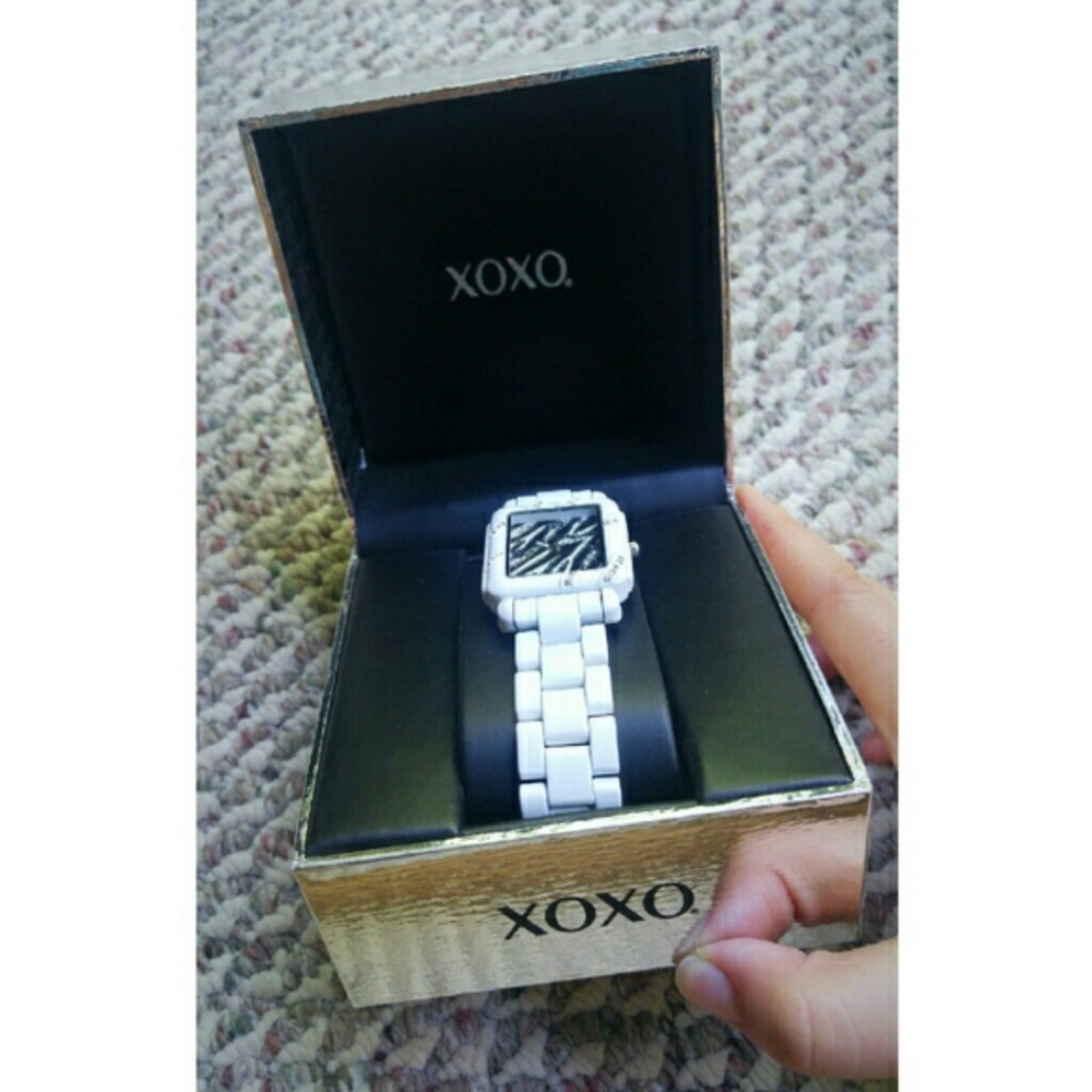 XOXO | NEW Zebra Link Watch with Rectangle Face - Picture 2 of 4